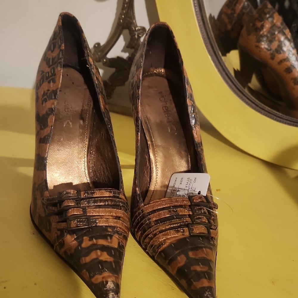 Michelle K Brown Textured Heels